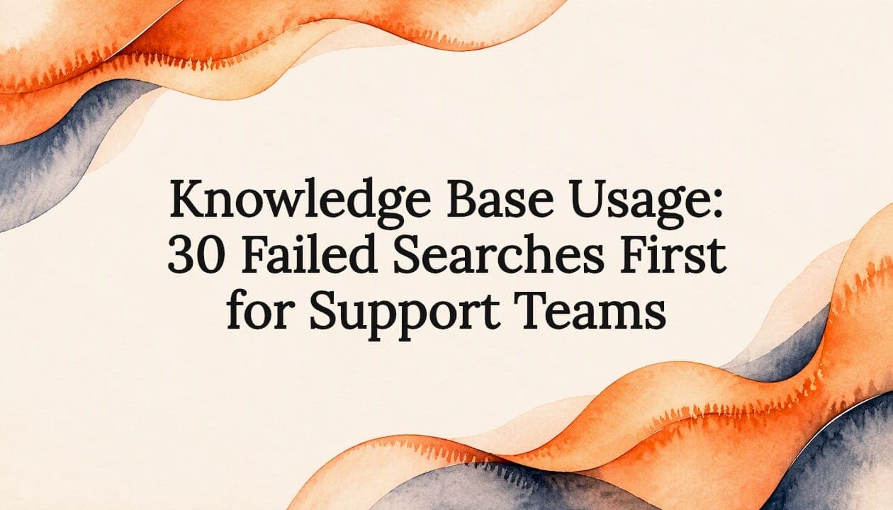 Knowledge Base Usage: 30 Failed Searches First for Support Teams
